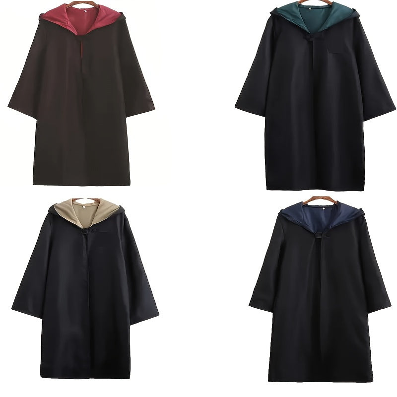 Unisex Gewaad voor Tovenaars Halloween Kostuum met Kap | Lange Mouwen