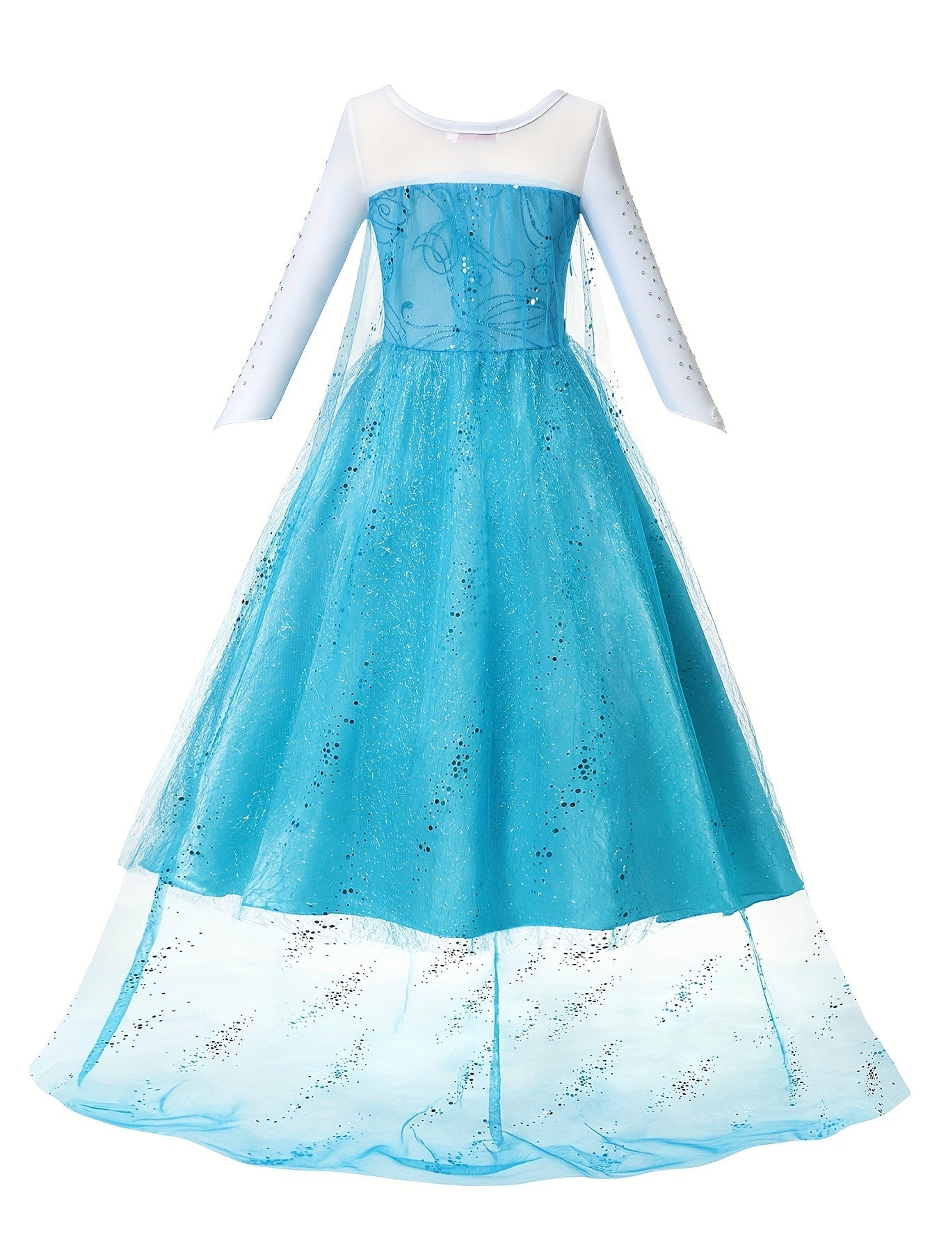 Meisjes Glitter Lange Mouw Halloween Prinsessen Kostuum Jurk | Maxi