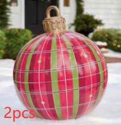 Opblaasbare Kerstbal Buiten Decoratie 60cm – Weerbestendige PVC Kerstdecoratie