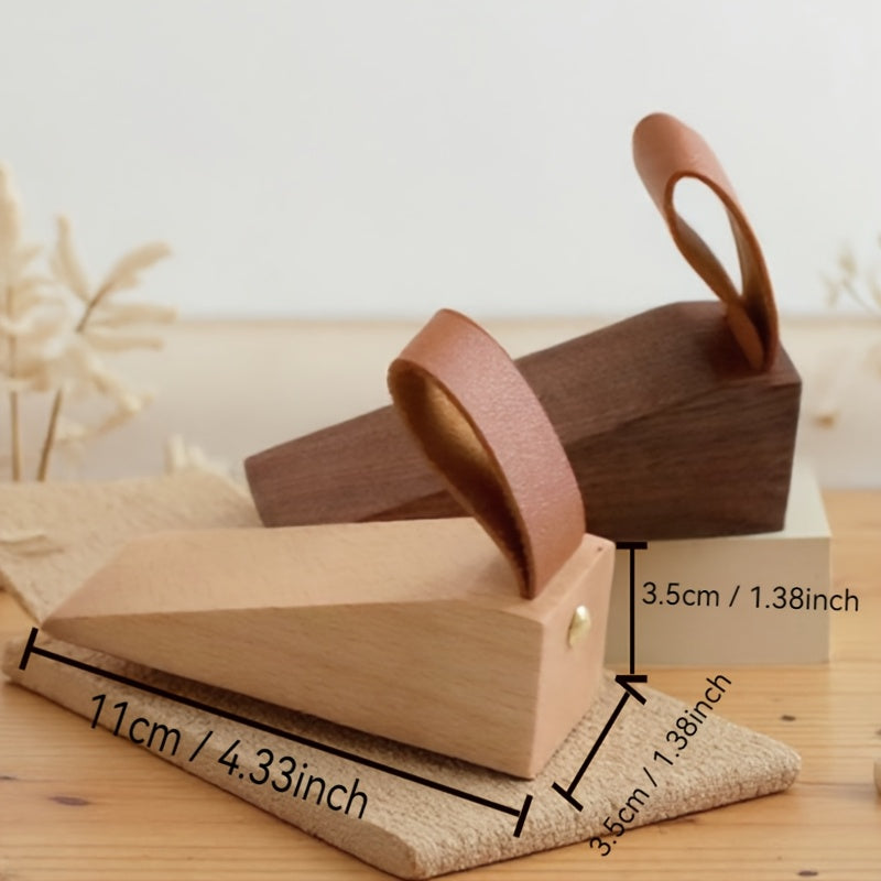 NordGrip Houten Deurstopper – Scandinavisch Design met Antislip Basis