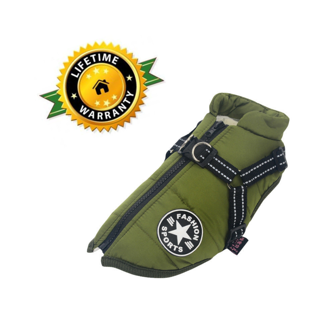 WoofGuard™ - Waterdichte Winterjas met geïntegreerd Harnas
