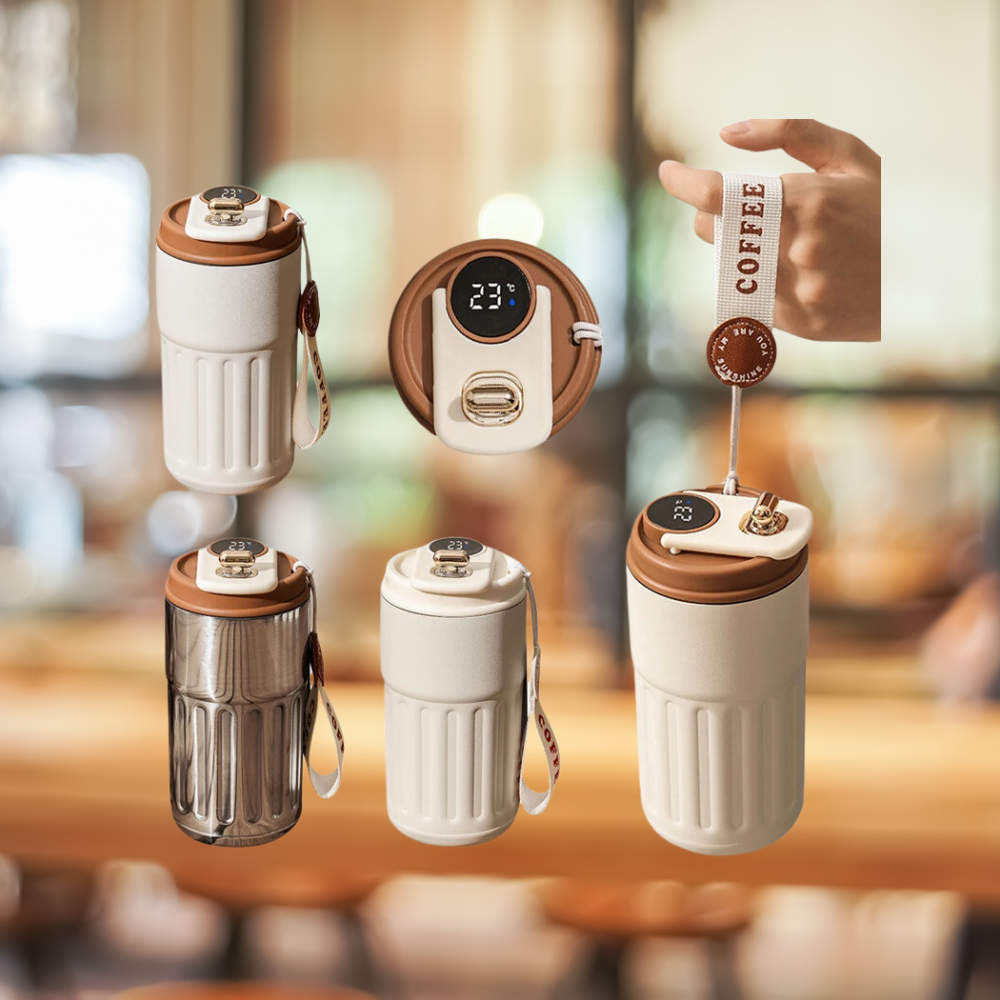 SmartTemp LED Thermosfles | Blijf gehydrateerd, blijf op de hoogte