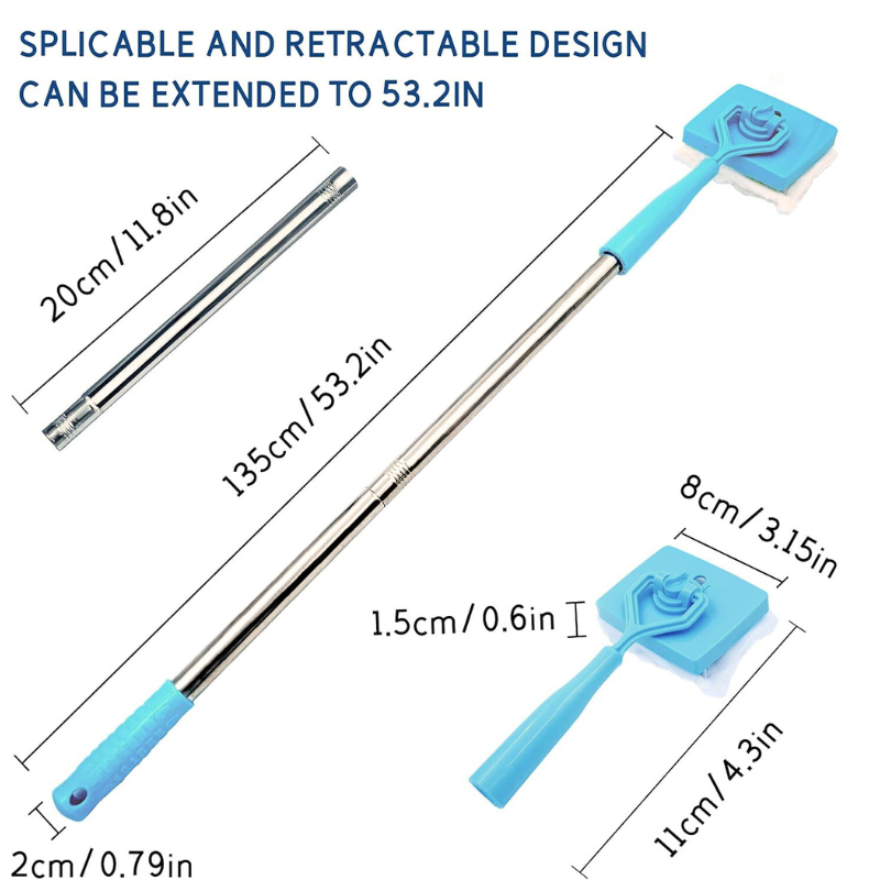 EdgeMaster | Intrekbare steel plintenreinigingsmop