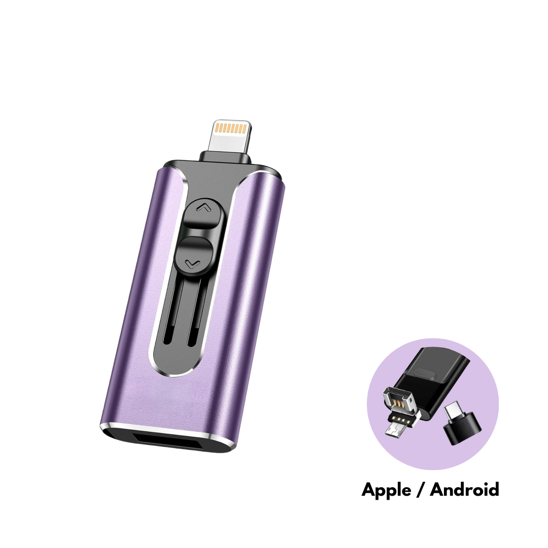SnapVault 4-in-1 back-upstick | Vanaf de telefoon direct up je USB