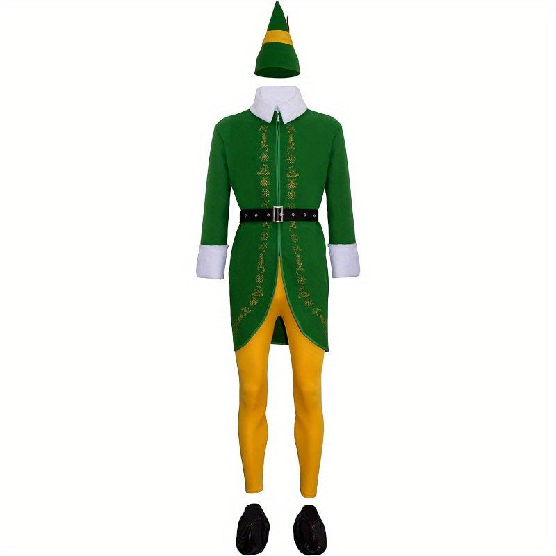 Grappig Lange Mouw Halloween Elf Kostuum voor Mannen | Feestkleding