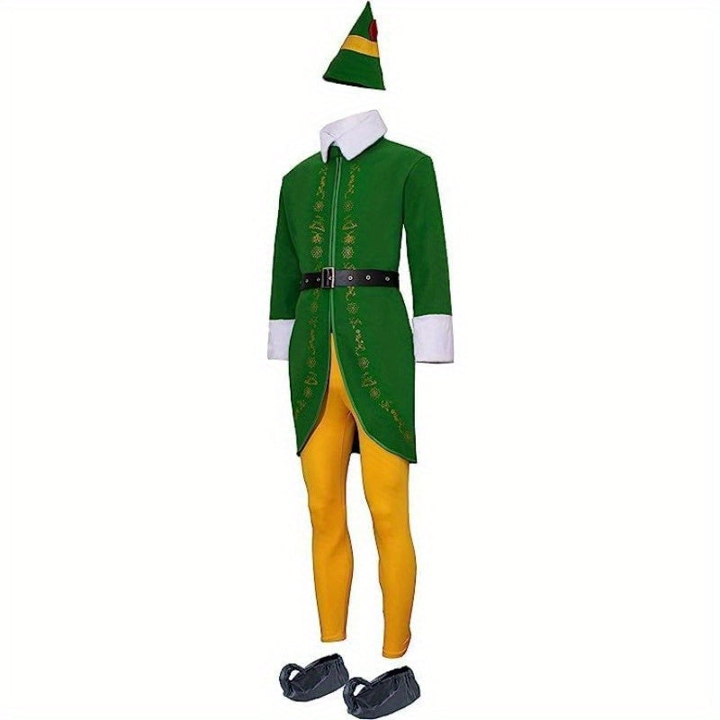 Grappig Lange Mouw Halloween Elf Kostuum voor Mannen | Feestkleding