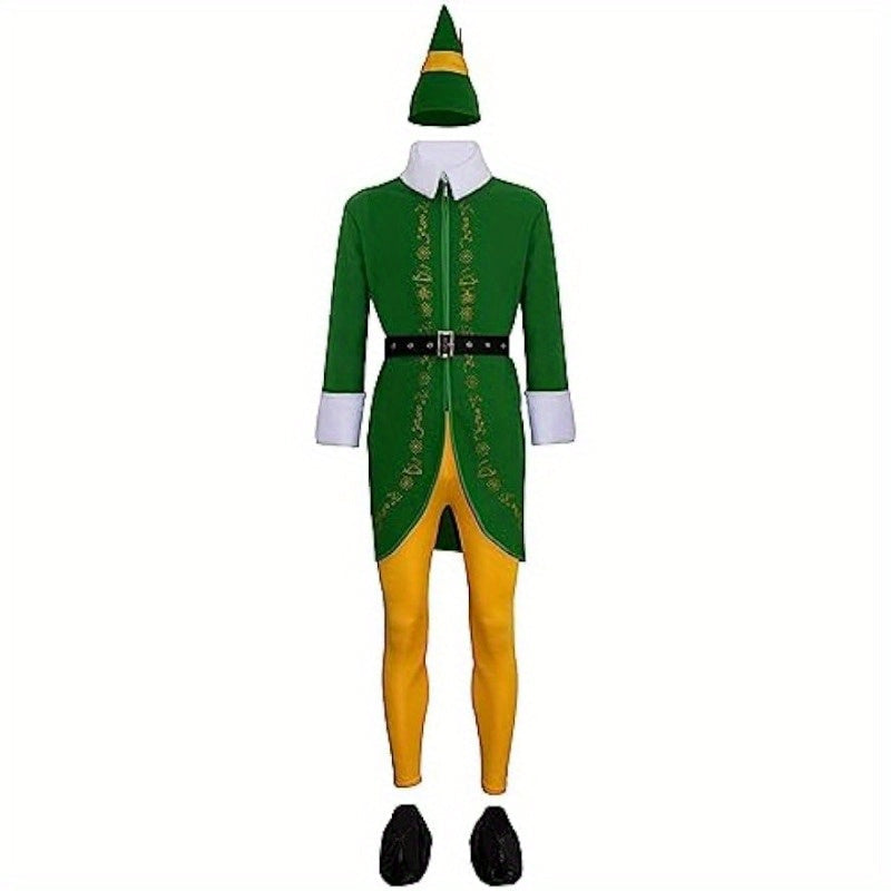 Grappig Lange Mouw Halloween Elf Kostuum voor Mannen | Feestkleding