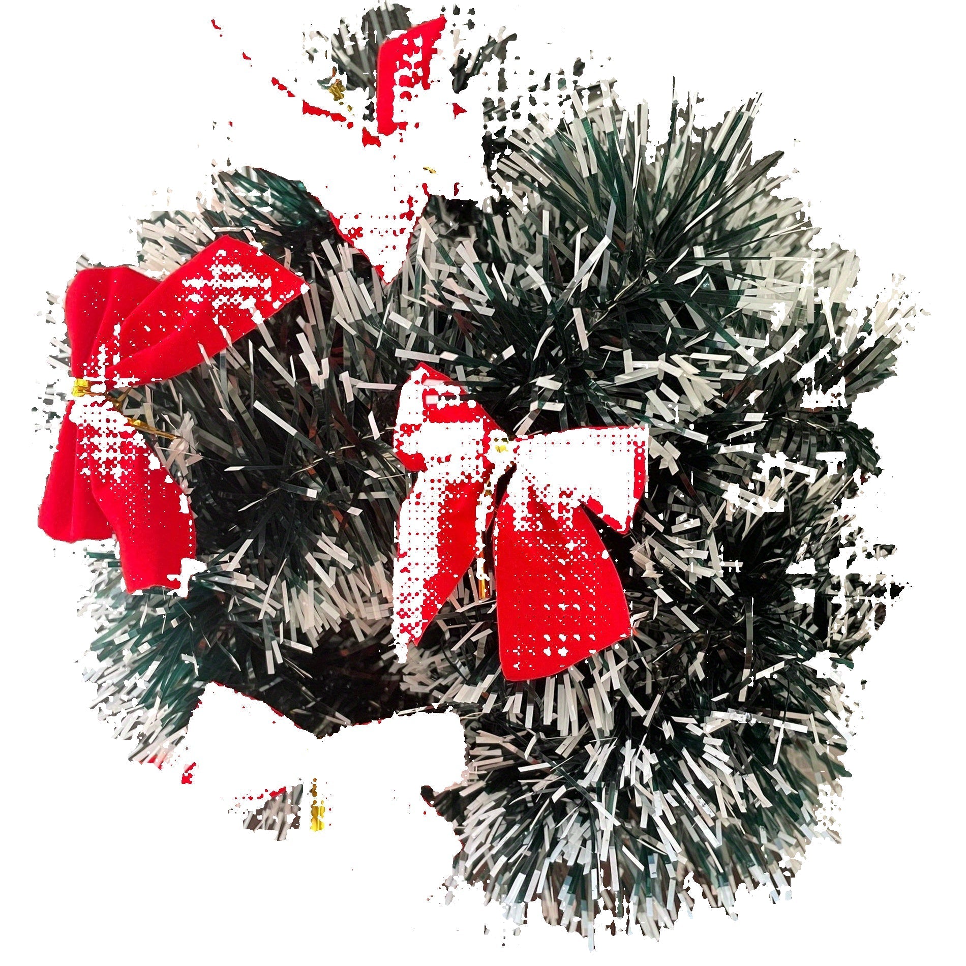 LumaTinsel LED Kerstguirlande – Set van 2 draadloze metallic guirlandelampen met warm licht