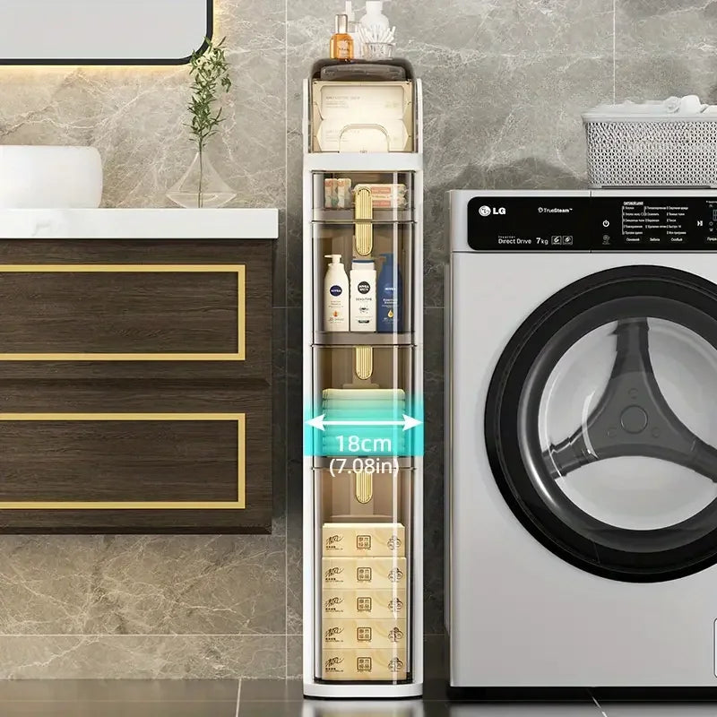 BadkamerBliss Rollende Kast | Ruimtebesparende badkameroplossing met wielen voor eenvoudig verplaatsen