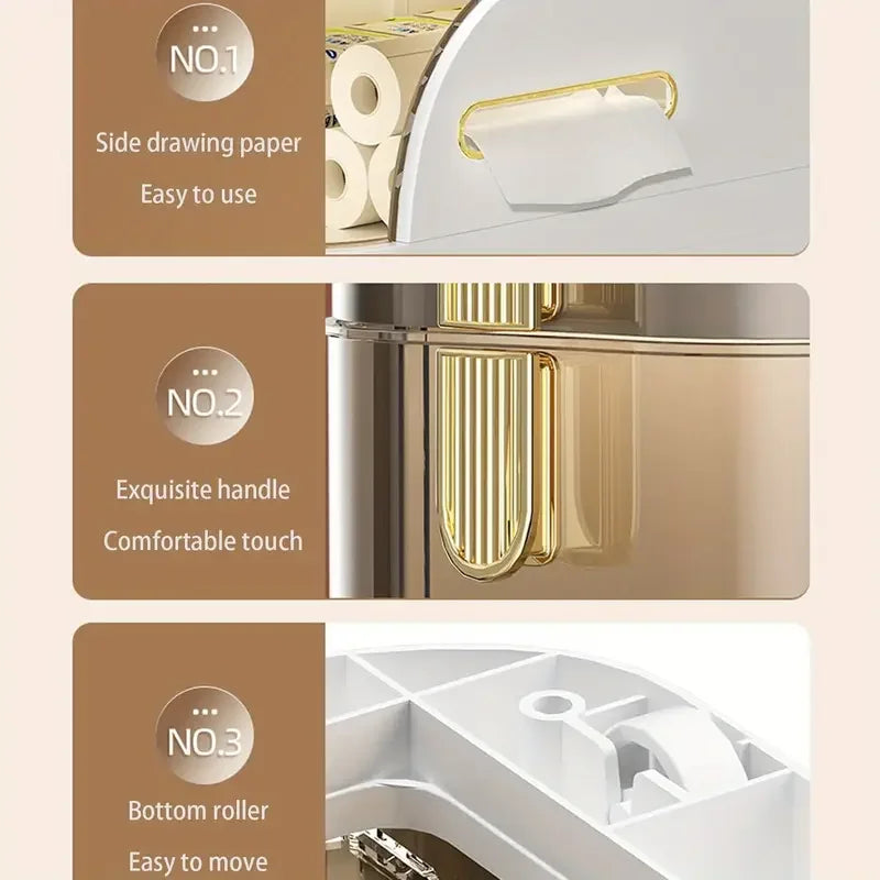 BadkamerBliss Rollende Kast | Ruimtebesparende badkameroplossing met wielen voor eenvoudig verplaatsen