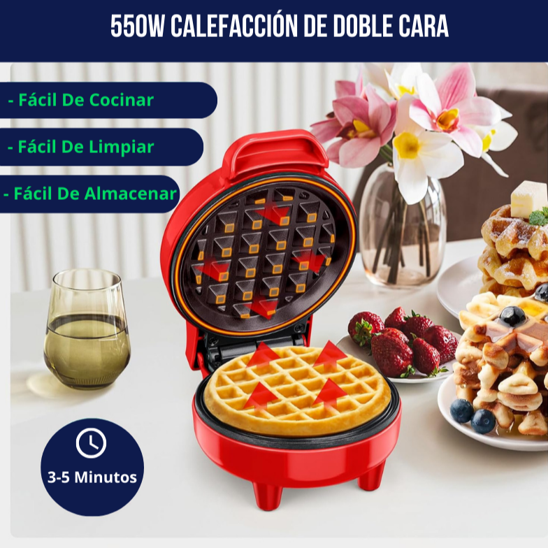 EasyBake Wafel | Mini Multifunctionele Elektrische Wafelmaker