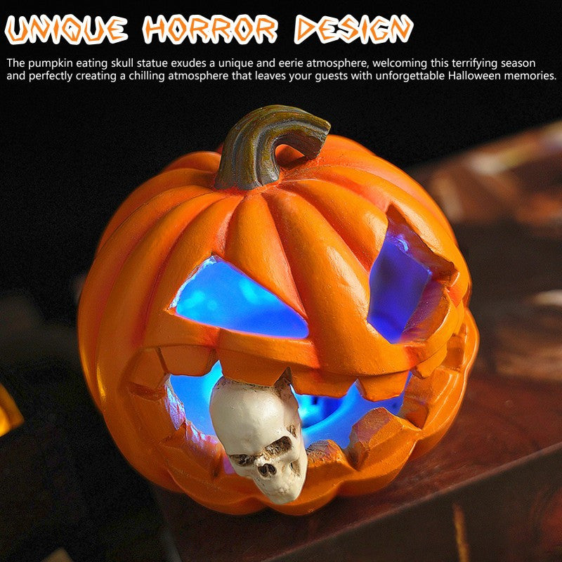 Spookachtige Realistische Jack O'Lantern Halloween Decoratie | Schedel Accessoire