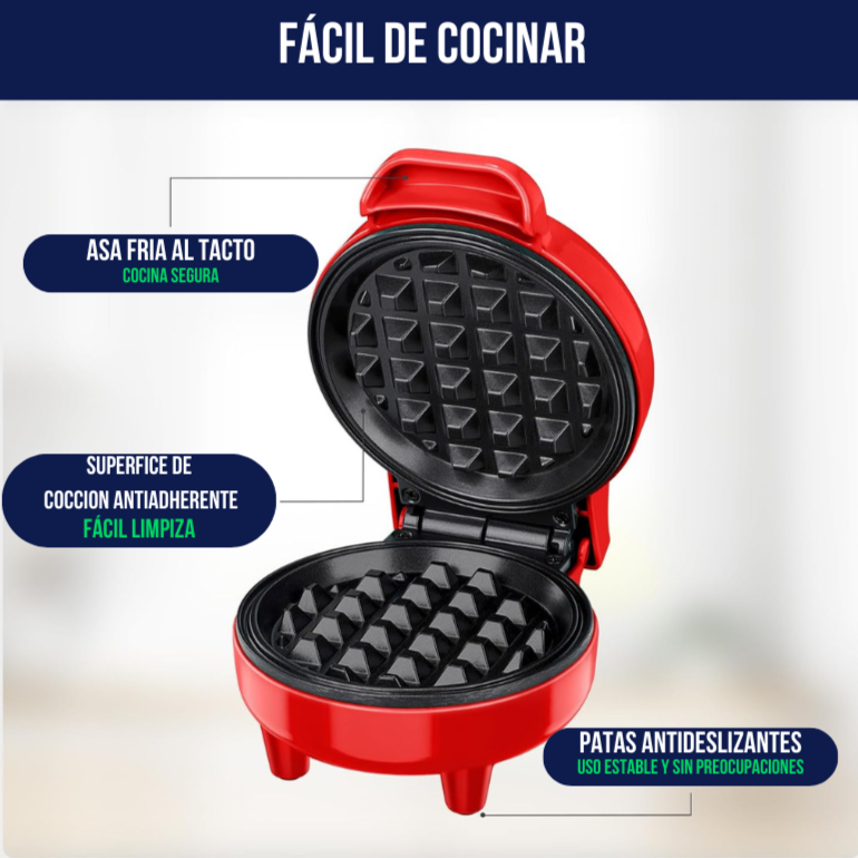 EasyBake Wafel | Mini Multifunctionele Elektrische Wafelmaker