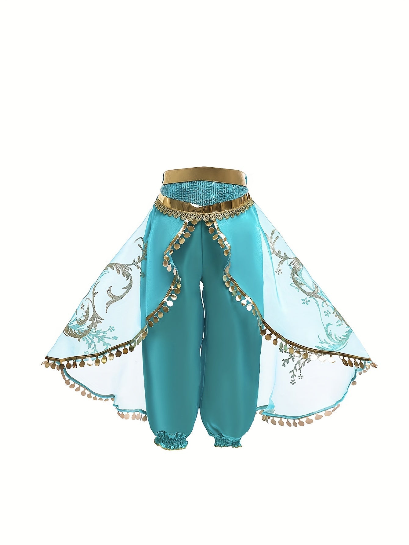 Dames Pailletten Fancy Halloween Kostuum Set | Mesh Versierd