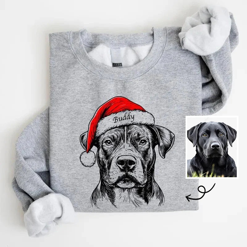PawPrints Cozy Sweater | Gepersonaliseerde kersttrui met jouw huisdier voor een feestelijke look