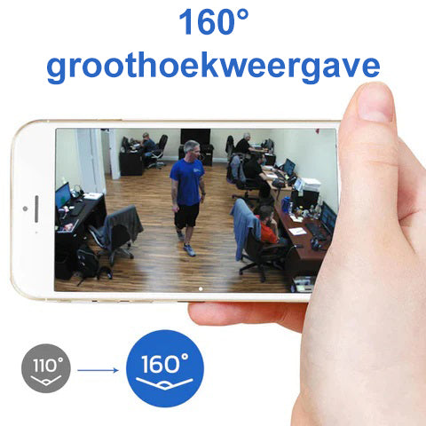 Compacte Full HD Draadloze Beveiligingscamera met 160-Graden Hoek, Nachtzicht en 72-Uur Batterijduur voor Thuisbeveiliging