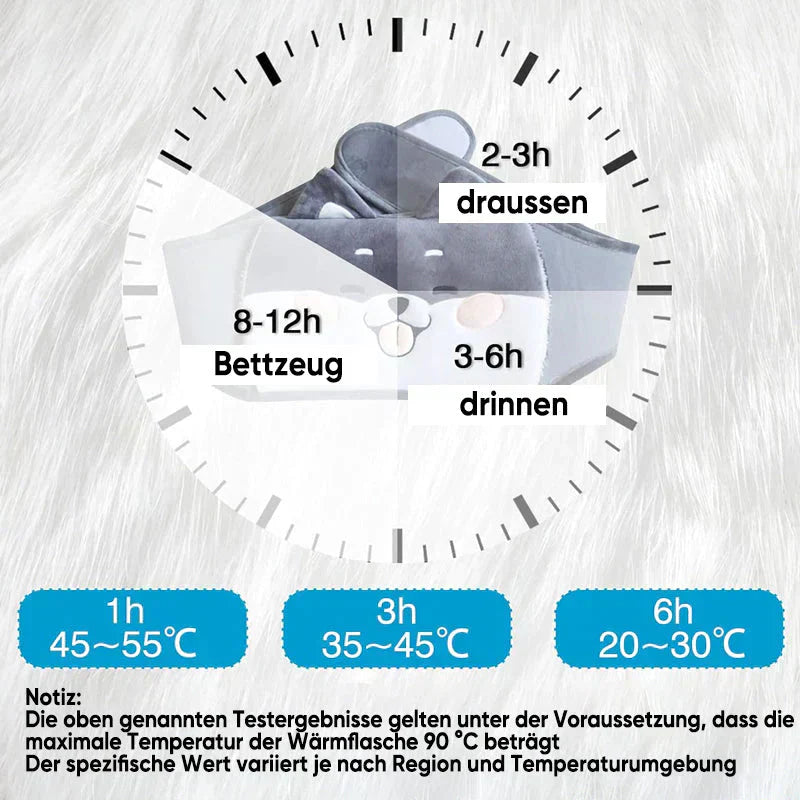 WarmCush – Herbruikbare Pluche Warmwaterkruik met Heupkussen
