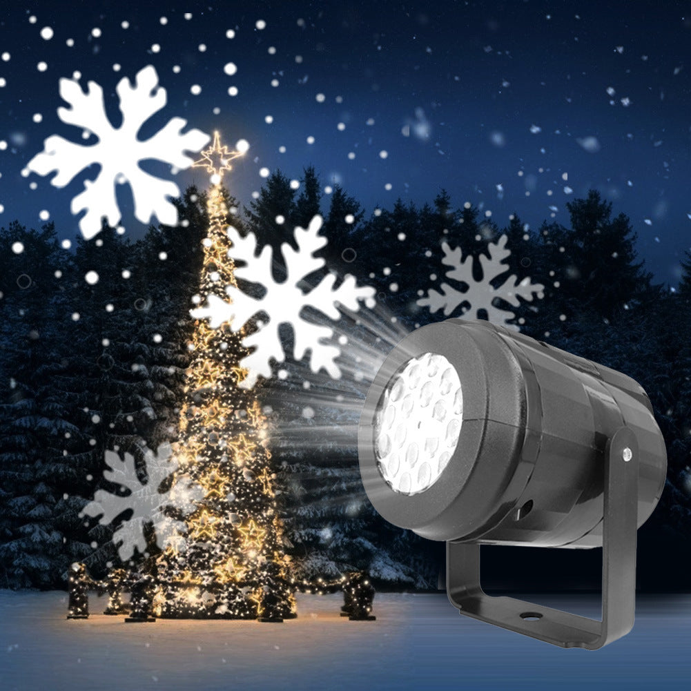 LED Kerstprojector Sneeuwvlokken Lichtshow – Waterdichte Buitenlamp met 16 Patronen