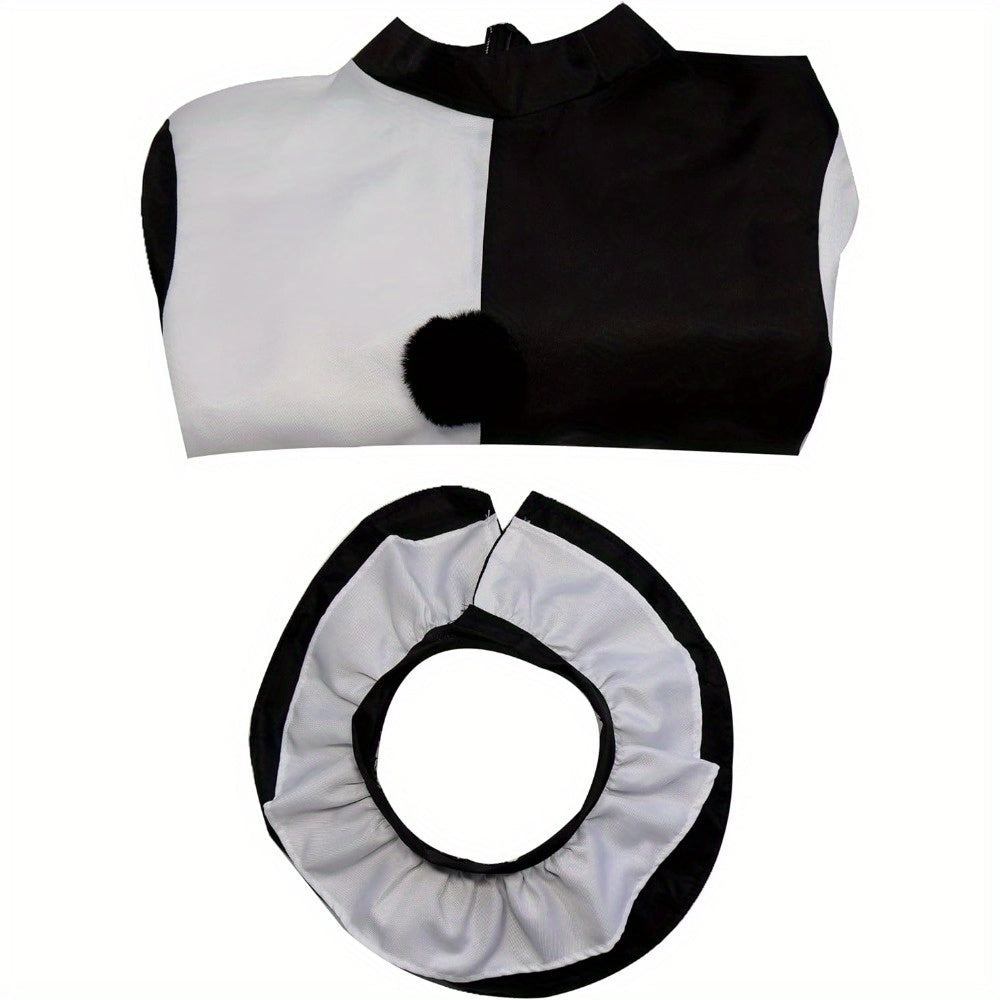 Unisex Vintage Lange Mouwen Halloween Kostuum Jumpsuit | Pom Poms