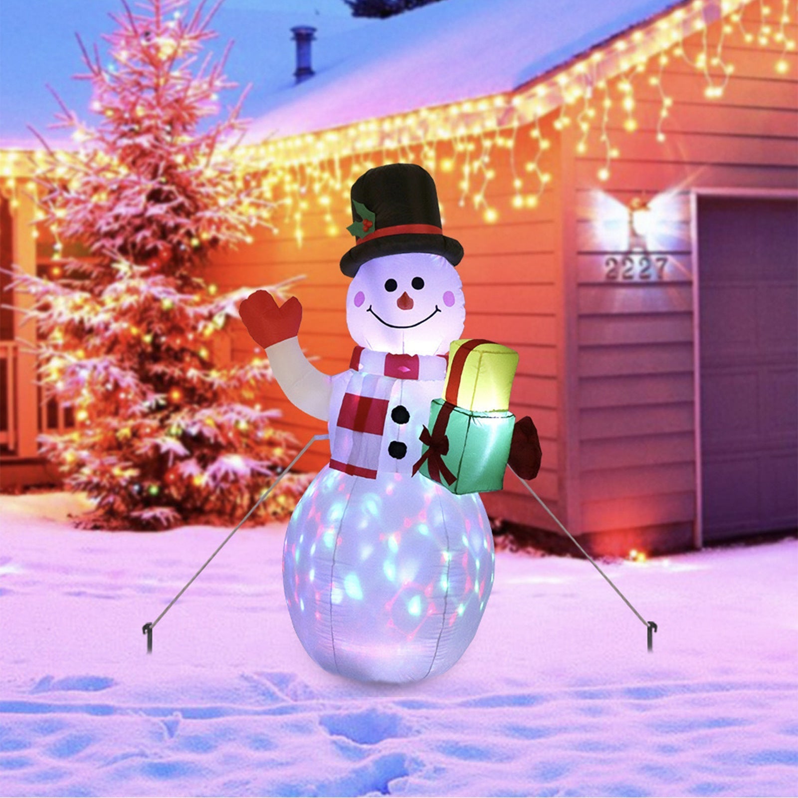 Kerstornament Decoratie – Sneeuwman of Kerstboom met Verlichting
