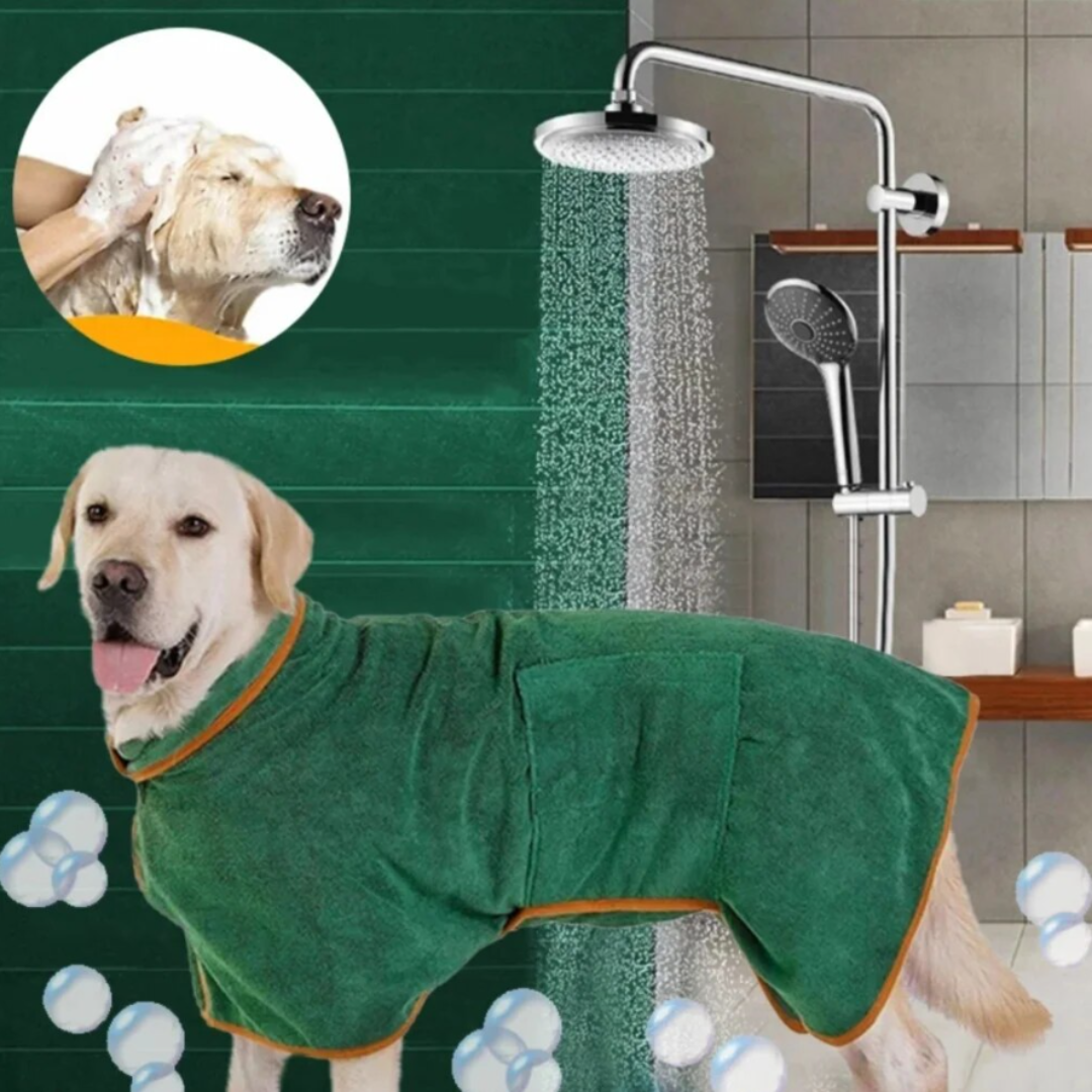 Hond Handdoek Robe voor Honden – Sneldrogende Verstelbare Hondenkleed, Comfortabele en Stijlvolle Badjas voor Alle Maten