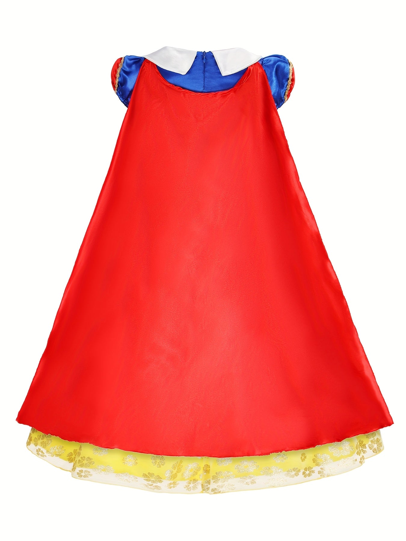 Meisjes Halloween Prinses Sneeuw Kostuum Jurk | Pofmouwen Maxi