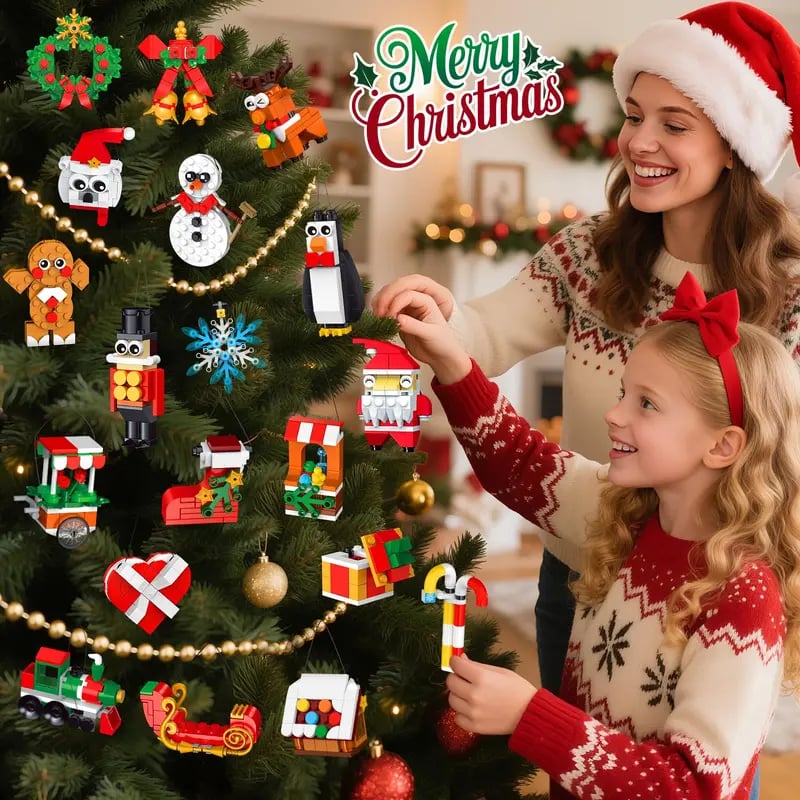 CraftVent | 24 Dagen Kerst Countdown Ornamenten Bouwset Adventkalender