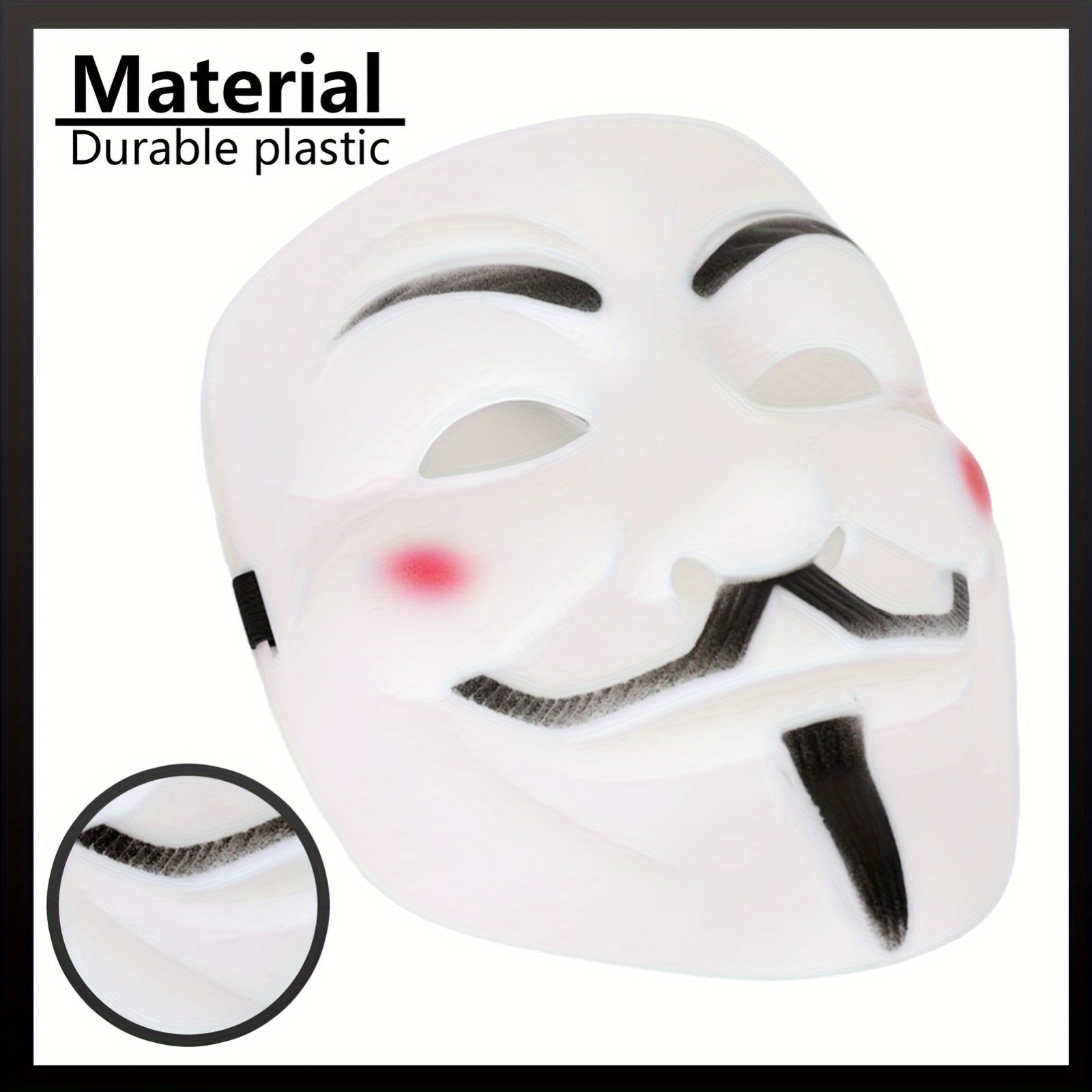 Heren Volledige Gezicht Plastic Halloween Masker | Anonieme Cosplay