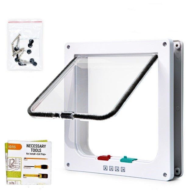 SafeFold - Veelzijdige Vouwdeur met 4-Weg Kattenluik & Veiligheidssluiting