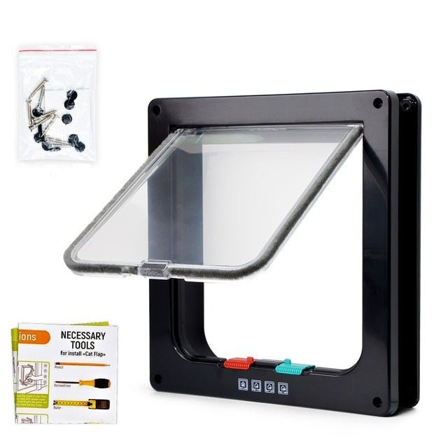 SafeFold - Veelzijdige Vouwdeur met 4-Weg Kattenluik & Veiligheidssluiting