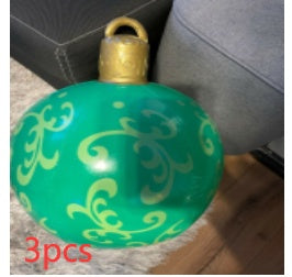 Opblaasbare Kerstbal Buiten Decoratie 60cm – Weerbestendige PVC Kerstdecoratie