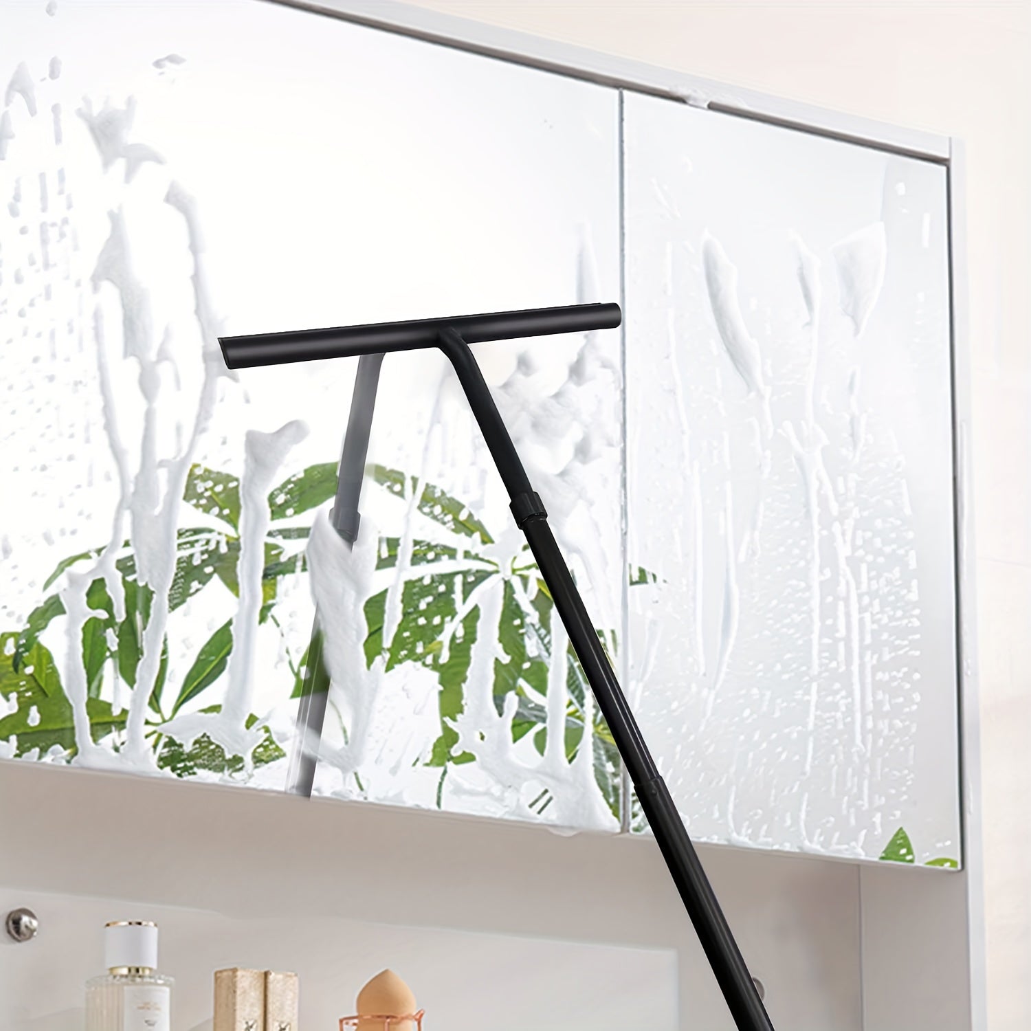 Telescopische Douchewisser met Uitschuifbare Handgreep – Streeploze Reinigingsgereedschap voor Muren en Vloeren