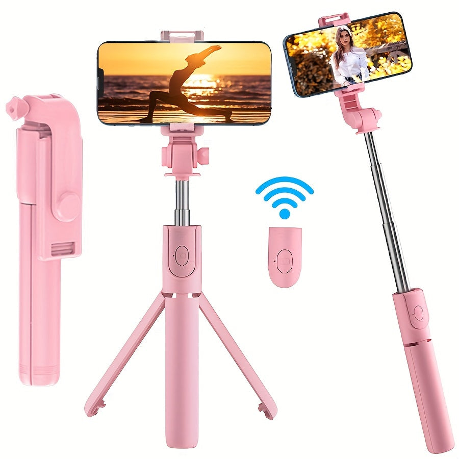 Flexibele Selfie Stick met Draadloze Afstandsbediening en 360° Rotatie – Compacte Selfie Pole voor iPhone en Reizen