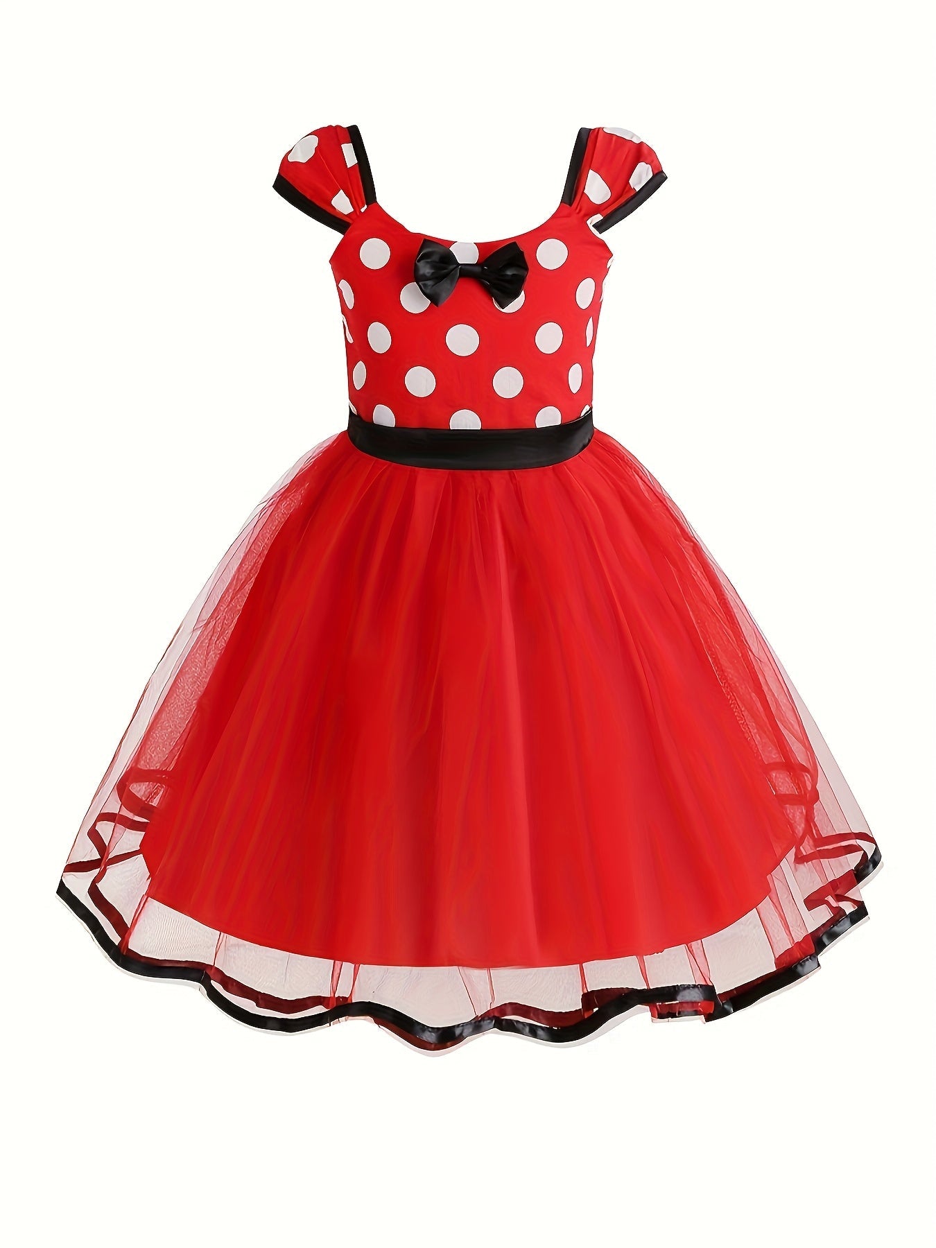 Meisjes Tulle Halloween Muis Kostuum Jurk | Polka Dot Mini
