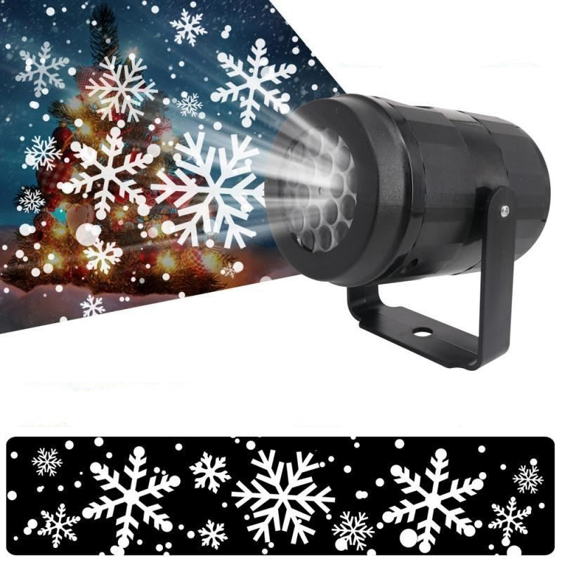 LED Kerstprojector Sneeuwvlokken Lichtshow – Waterdichte Buitenlamp met 16 Patronen