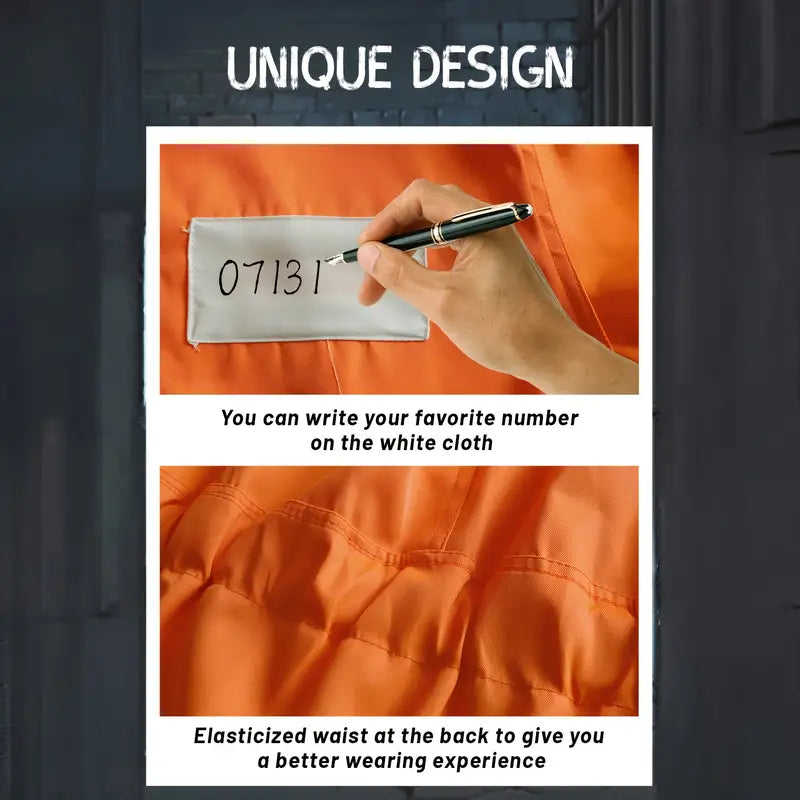 Jailbreak - Volwassen Gevangene Kostuum - Polyester Cosplay Outfit voor Feestelijke Partijen en Carnaval