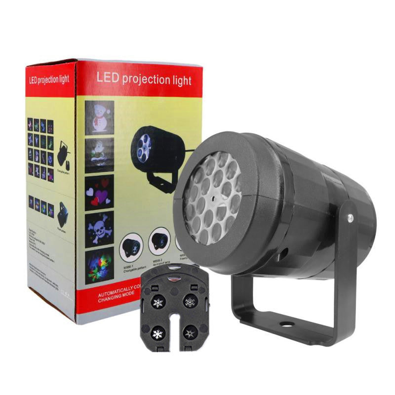LED Kerstprojector Sneeuwvlokken Lichtshow – Waterdichte Buitenlamp met 16 Patronen