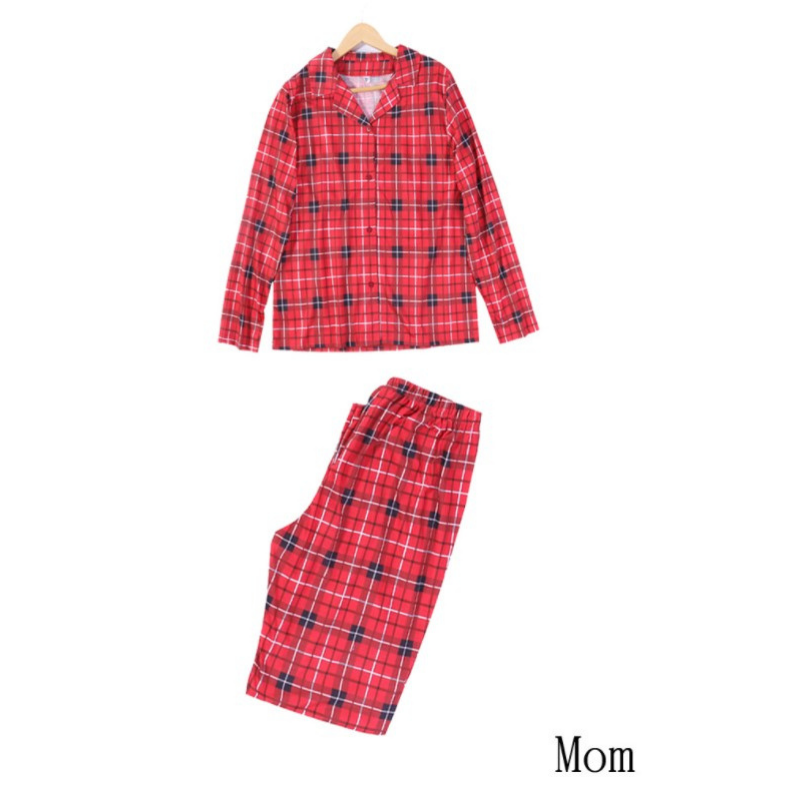 Tartan Ruit shirt Bijpassende Familievakantie Pyjama's - Honden Pyjama's Inbegrepen