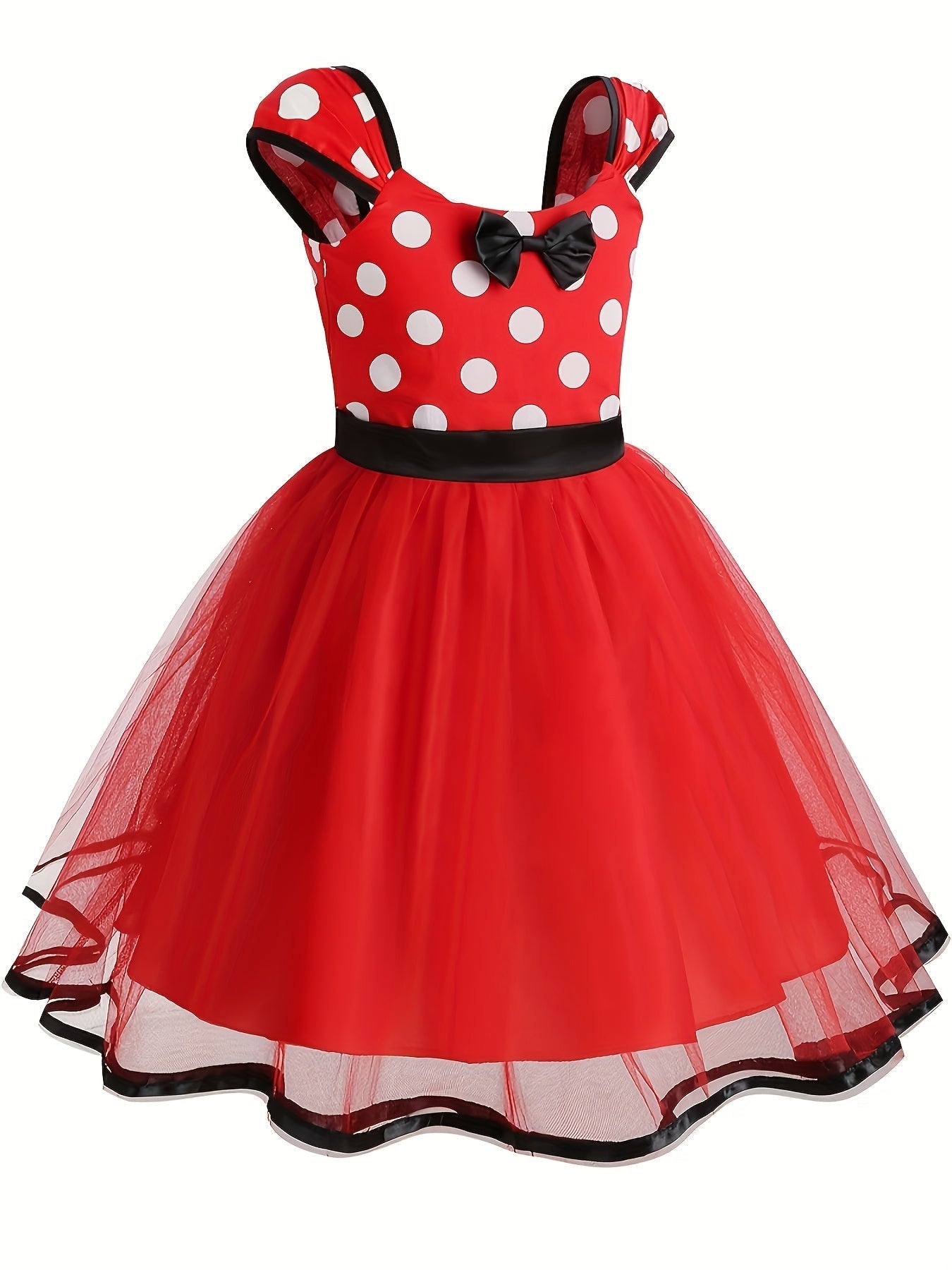 Meisjes Tulle Halloween Muis Kostuum Jurk | Polka Dot Mini