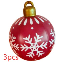 Opblaasbare Kerstbal Buiten Decoratie 60cm – Weerbestendige PVC Kerstdecoratie