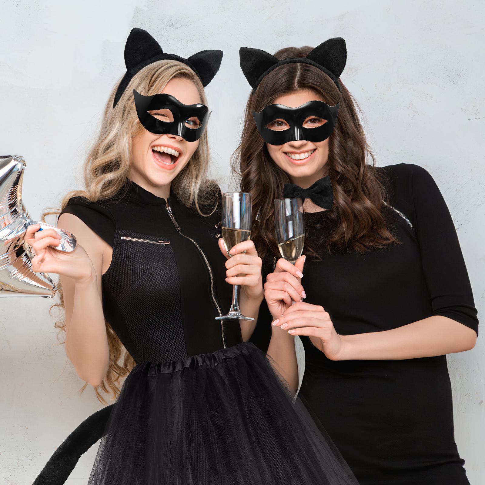 Meisjes Schattige Tulle Halloween Kostuum Jurk Set | Kat Masker Handschoenen Staart