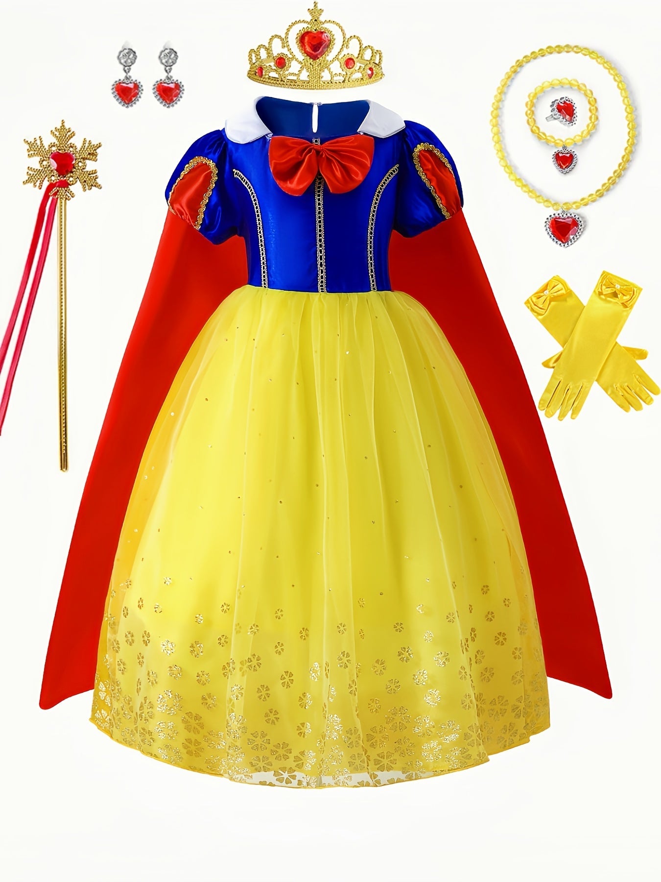 Meisjes Sprookjes Halloween Prinses Sneeuw Kostuum Jurk | Maxi
