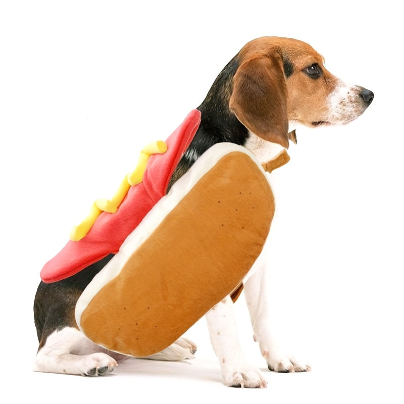 Grappige Pluche Hond Halloween Kostuum | Hotdog Ontwerp