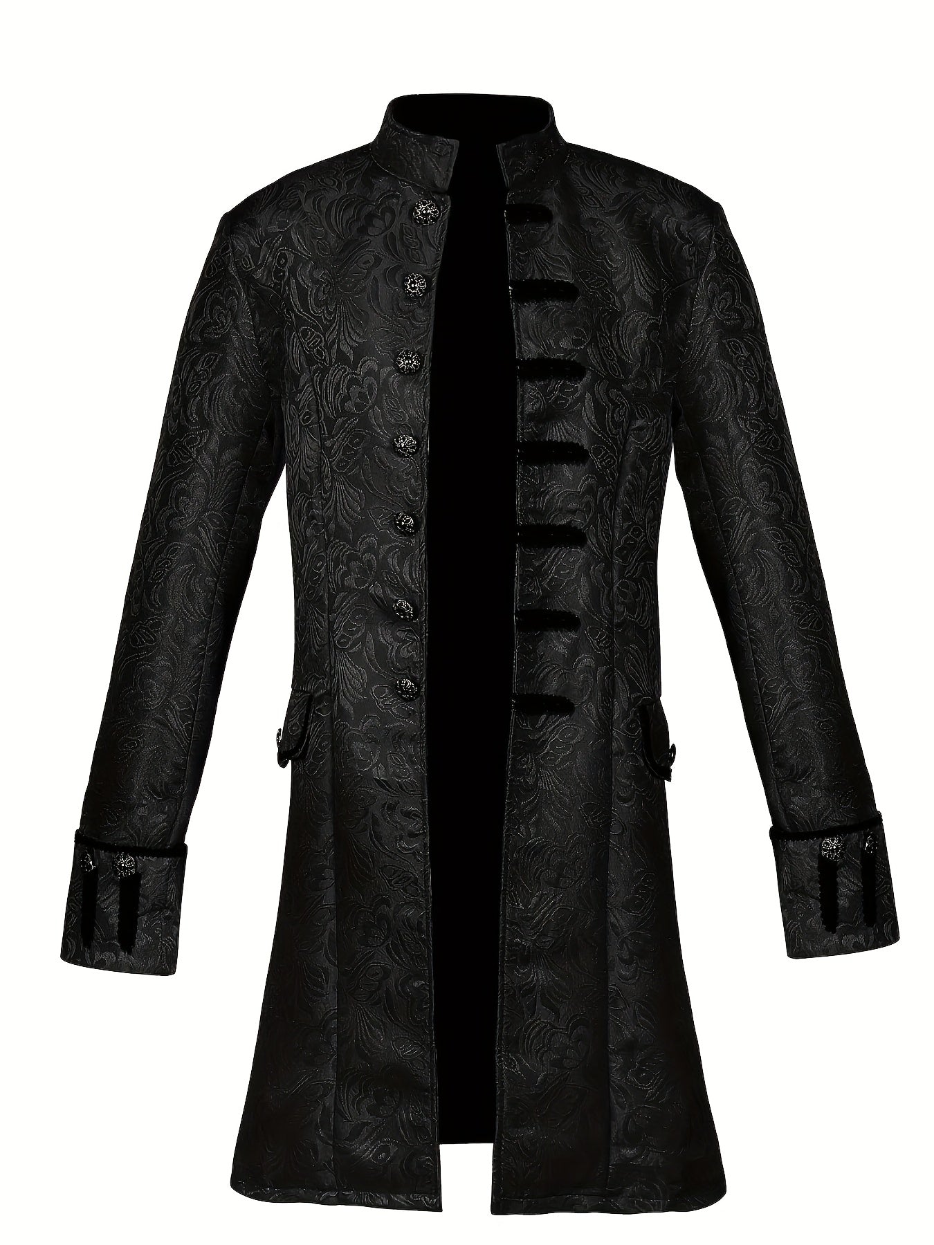 Mannen Gothic Brocade Halloween Kostuum Jas | Vintage Lange Mouwen