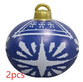 Opblaasbare Kerstbal Buiten Decoratie 60cm – Weerbestendige PVC Kerstdecoratie