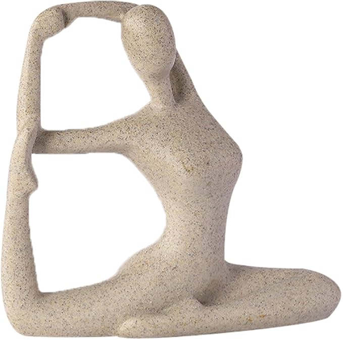 ZenJoy Vrouw in Yoga Standbeeld – Moderne Binnenhuisdecoratie van Resin