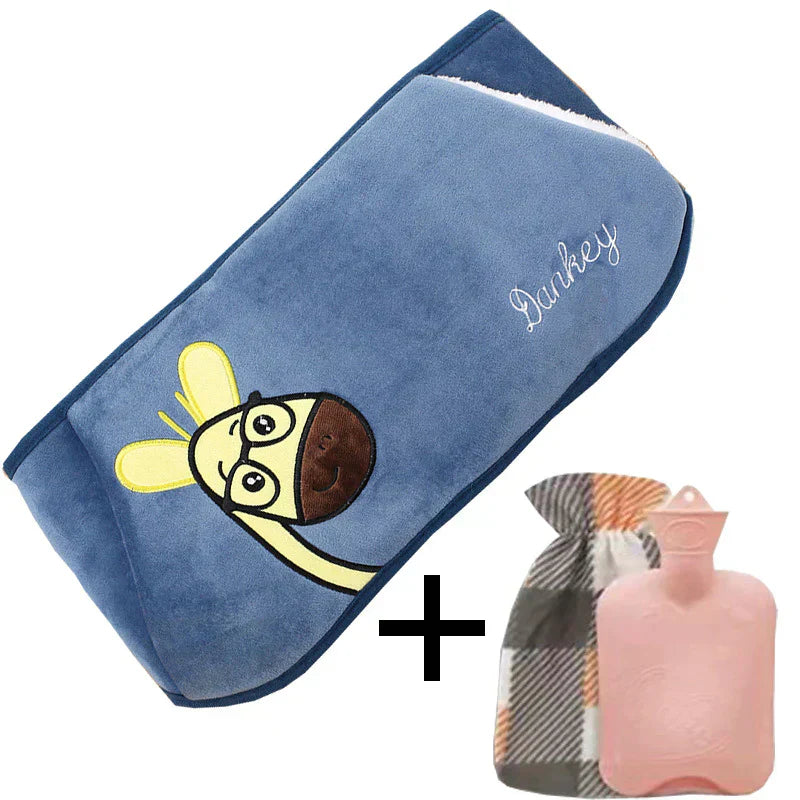 WarmCush – Herbruikbare Pluche Warmwaterkruik met Heupkussen