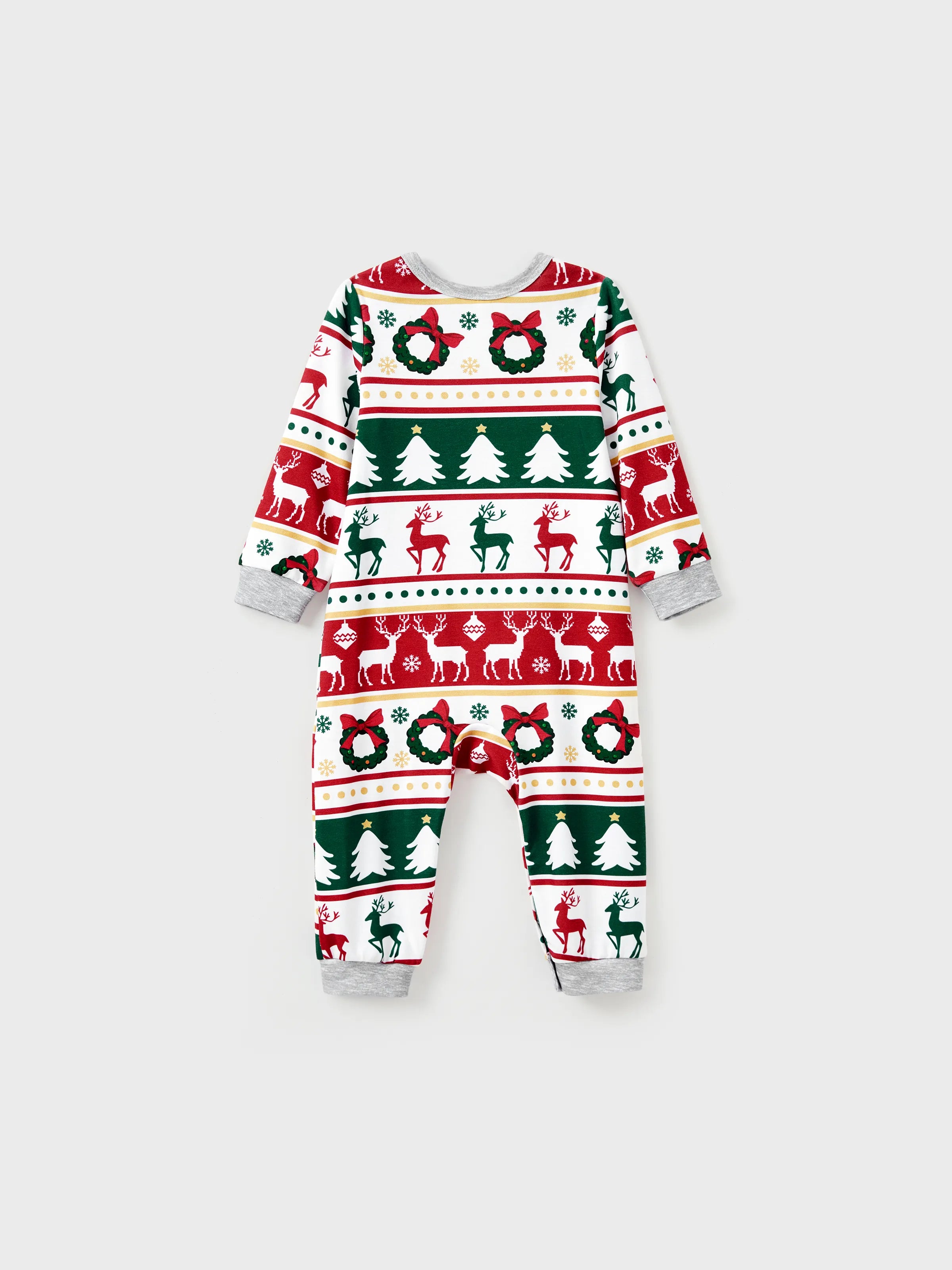 ReindeerJams | Gezinsmatching Kerstpyjama's met Rendier en Kerstboompatroon met ColorBlock Sokken