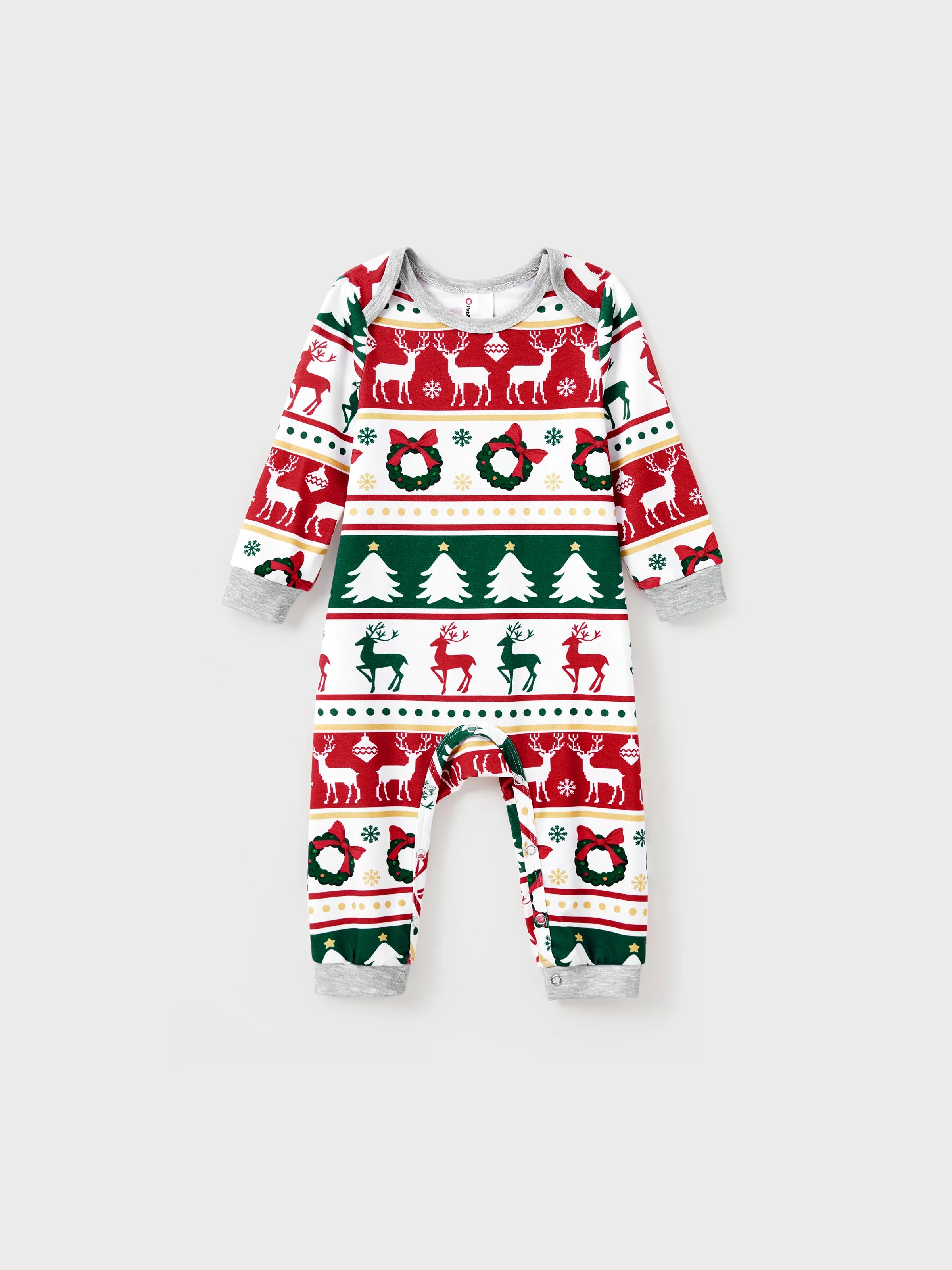 ReindeerJams | Gezinsmatching Kerstpyjama's met Rendier en Kerstboompatroon met ColorBlock Sokken