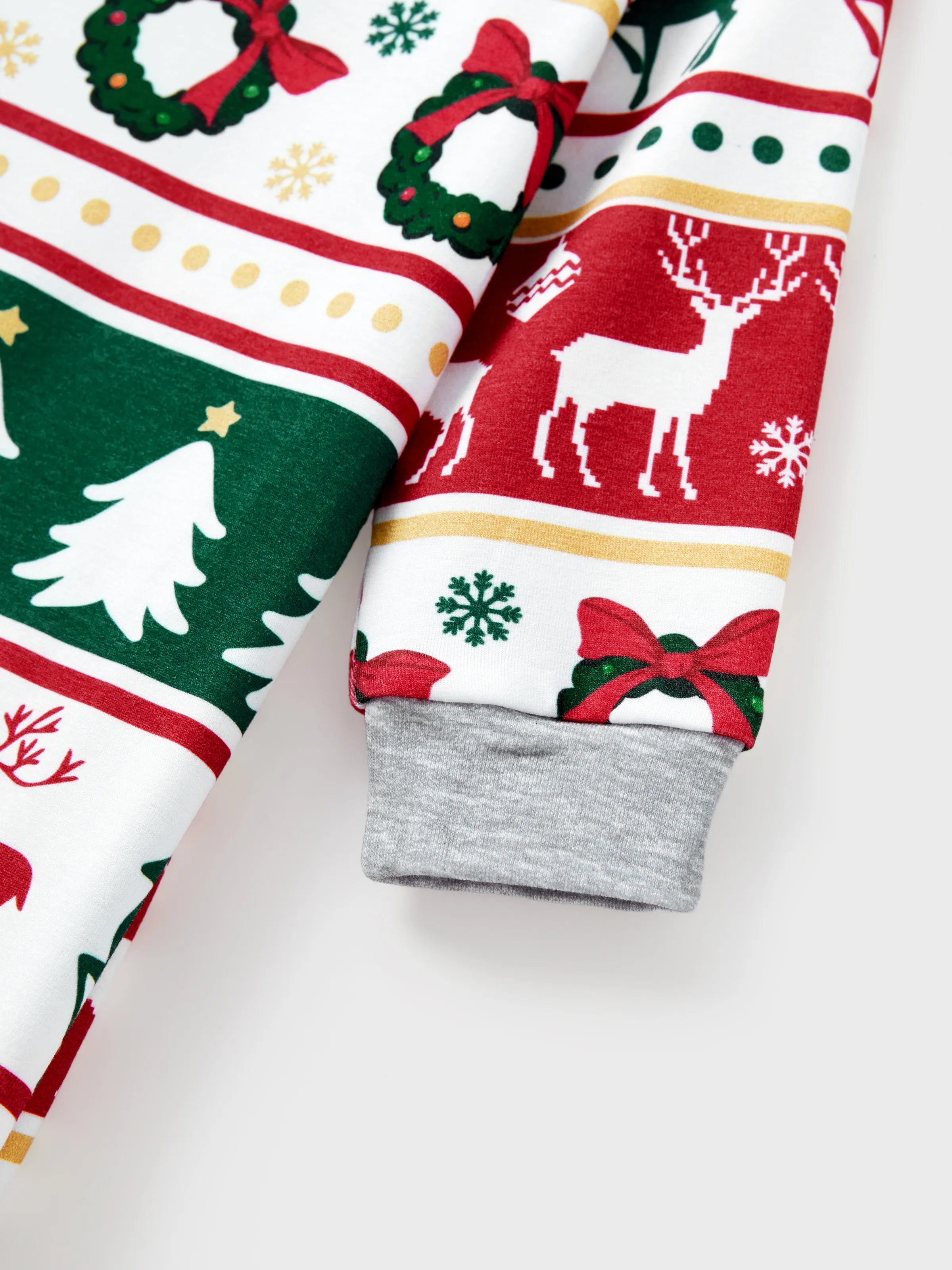 ReindeerJams | Gezinsmatching Kerstpyjama's met Rendier en Kerstboompatroon met ColorBlock Sokken